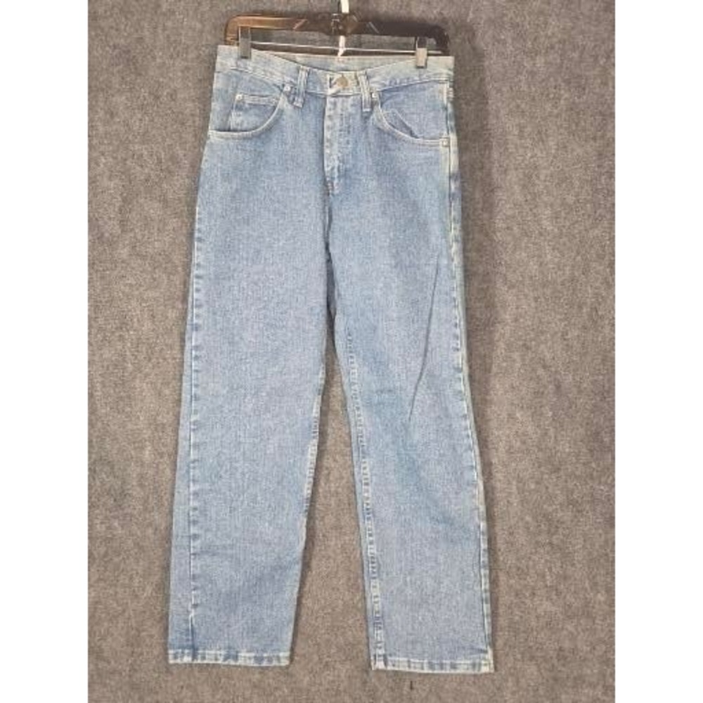 Wrangler Five Star Premium Denim Mens 29x30 Relaxed Fit Light Wash Jeans 97601SB